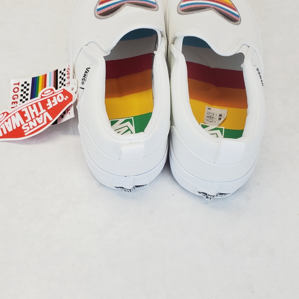 Kids Vans Asher Pride Slip-on Shoes White - Picture 4 of 8